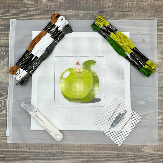 Green Apple Needlepoint Design