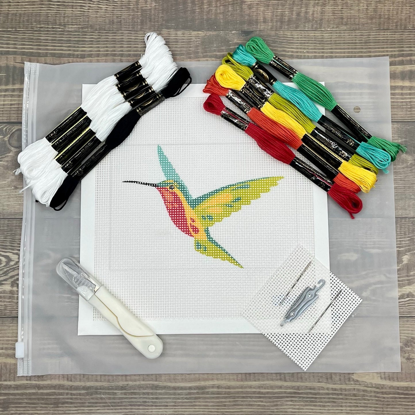 Red Bellied Hummingbird Needlepoint Design