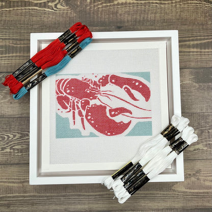 Lobster Needlepoint Design Needlepoint Kit Blue Poppy Designs