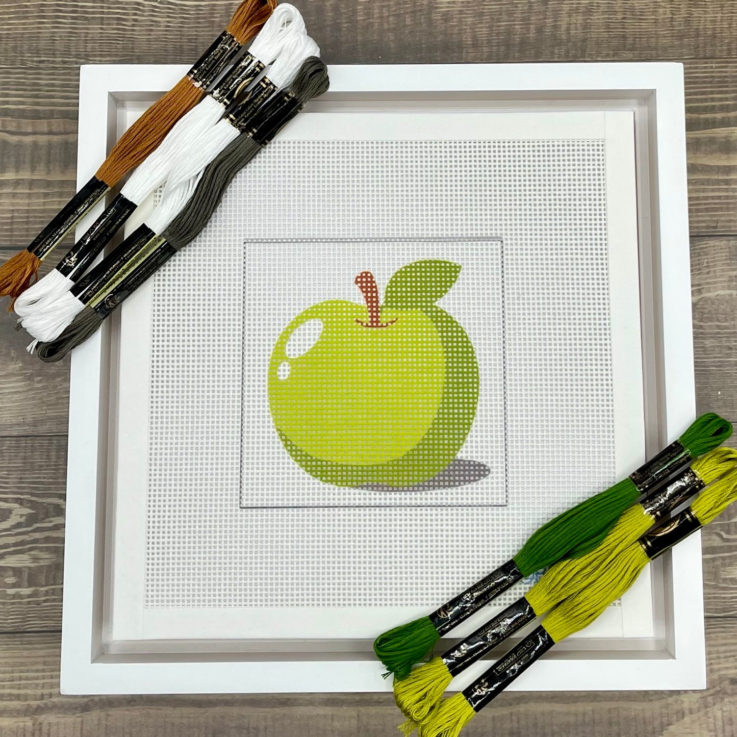Green Apple Needlepoint Design