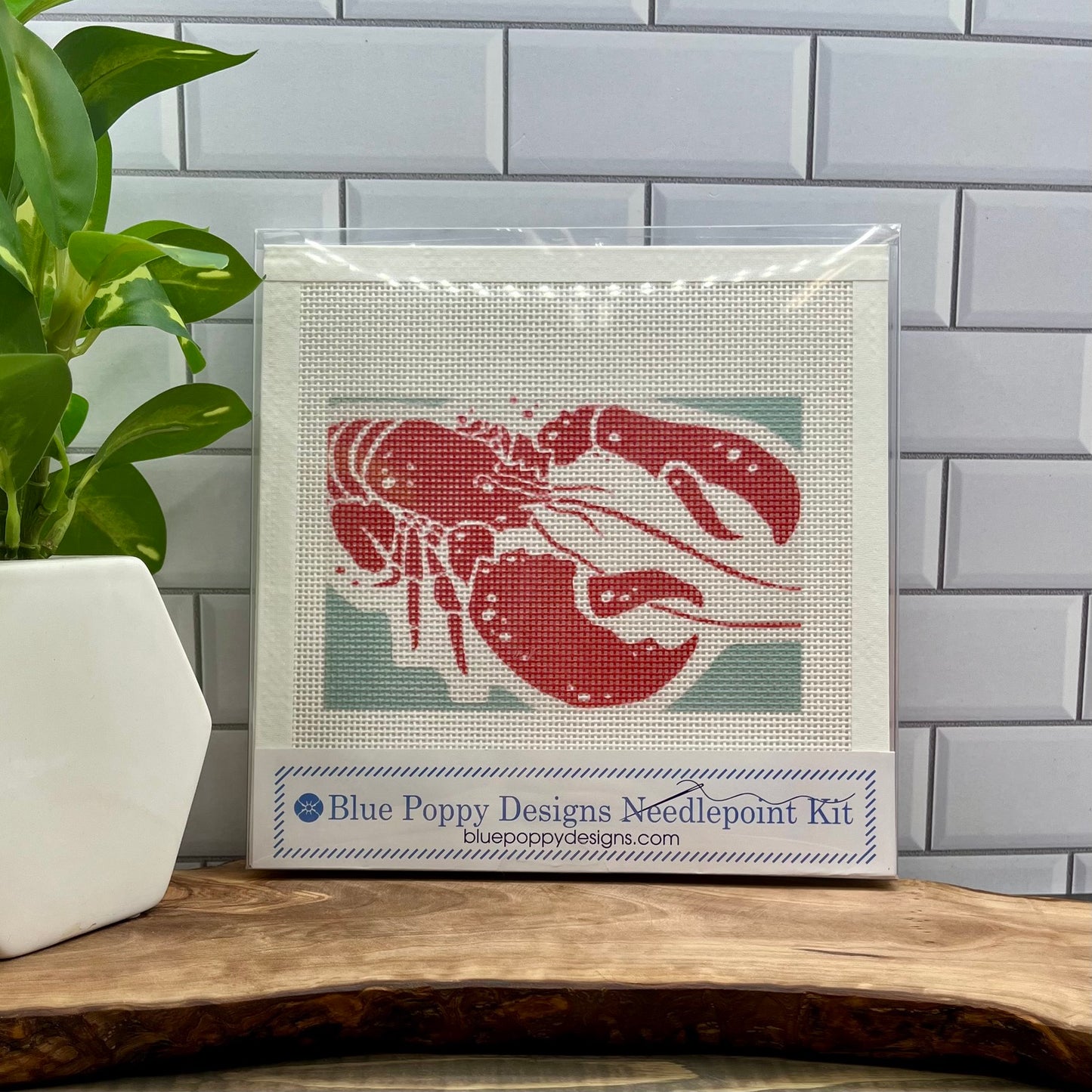 Lobster Needlepoint Design Needlepoint Kit Blue Poppy Designs