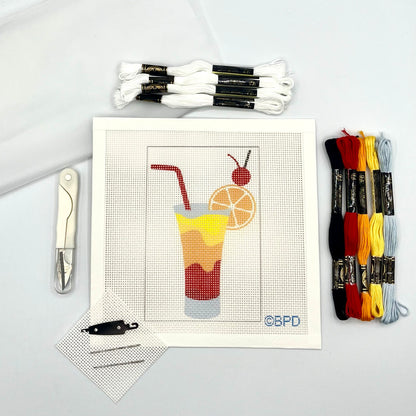 Tequila Sunrise Needlepoint Design