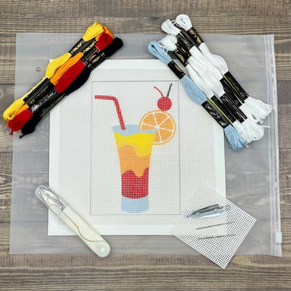 Tequila Sunrise Needlepoint Design