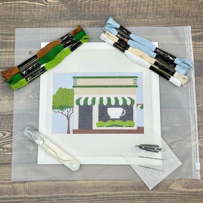 Coffee Shop Needlepoint Design