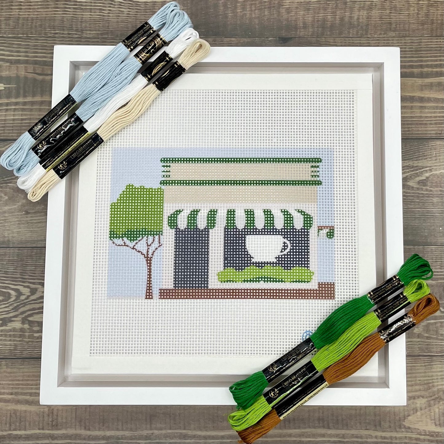 Coffee Shop Needlepoint Design