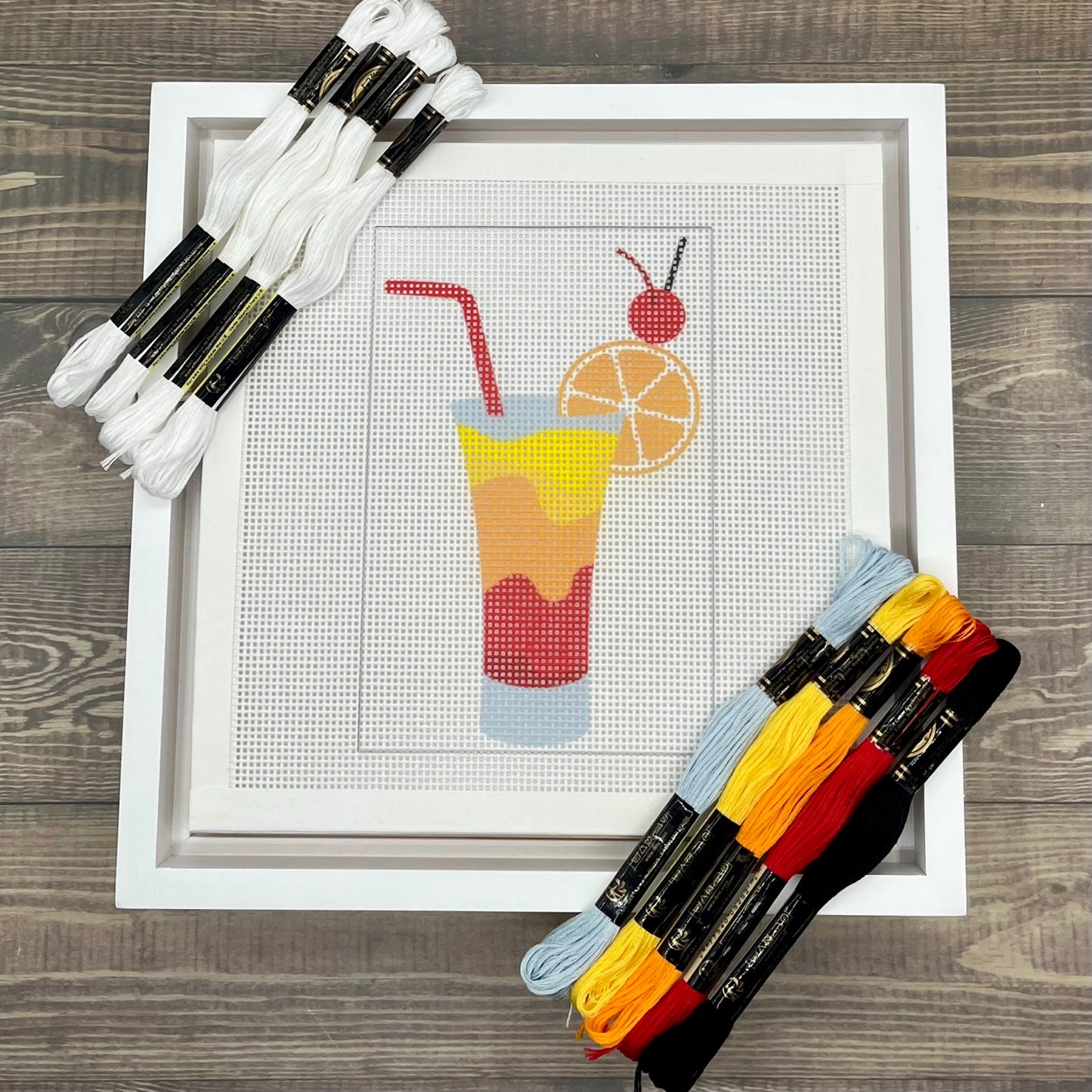 Tequila Sunrise Needlepoint Design