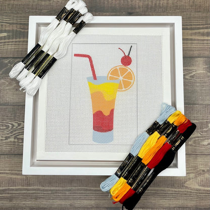 Tequila Sunrise Needlepoint Design