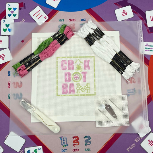 Crak Dot Bam Needlepoint Design 2 (Mahjong)