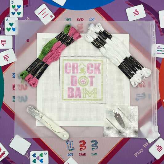 Crack Dot Bam Needlepoint Design (Mahjong)