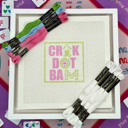 Crak Dot Bam Needlepoint Design 2 (Mahjong) Needlepoint Kit Blue Poppy Designs
