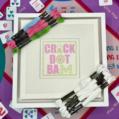 Crack Dot Bam Needlepoint Design (Mahjong) Needlepoint Kit Blue Poppy Designs