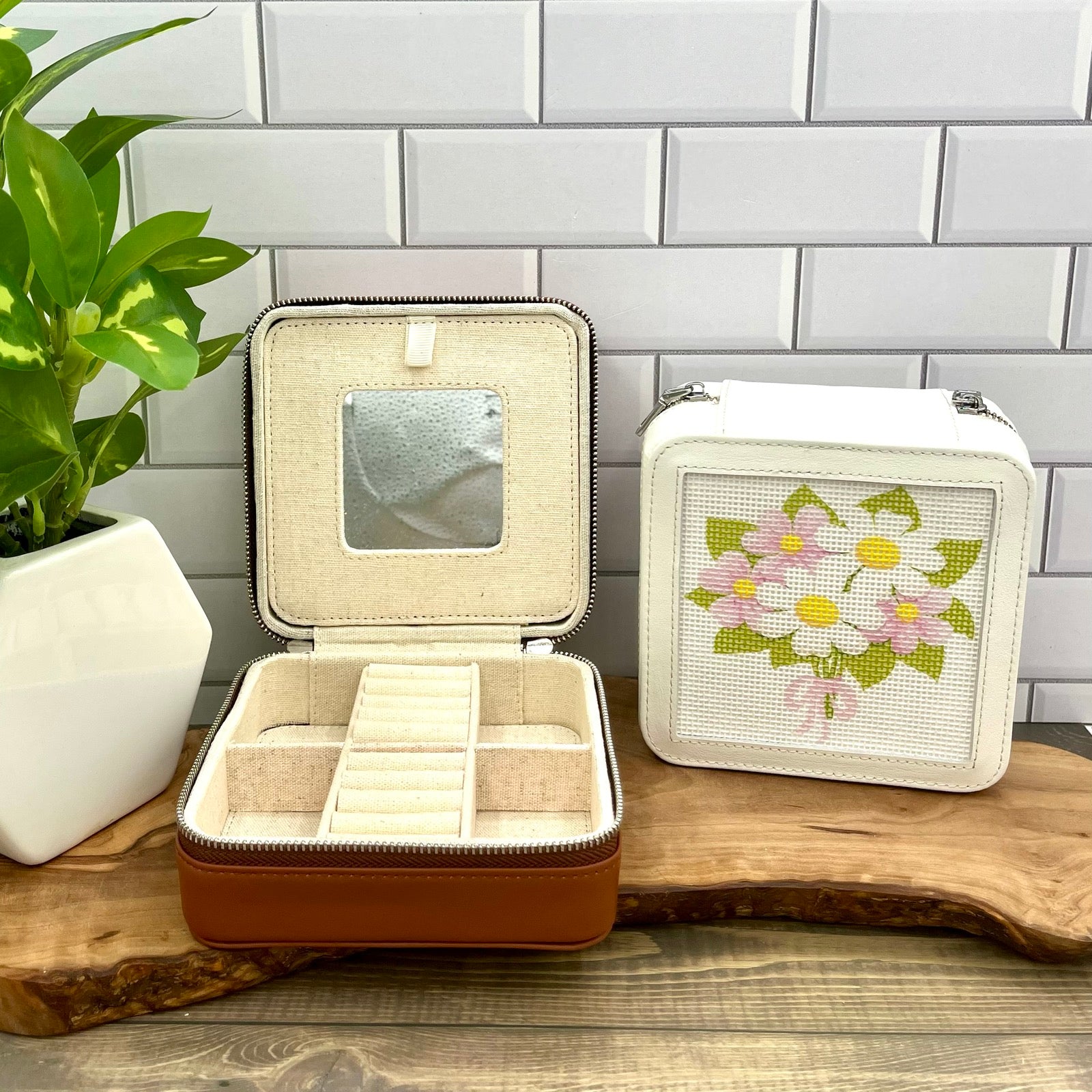 Leather Jewelry Box jewelry box Blue Poppy Designs