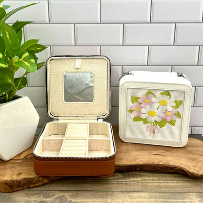Leather Jewelry Box jewelry box Blue Poppy Designs