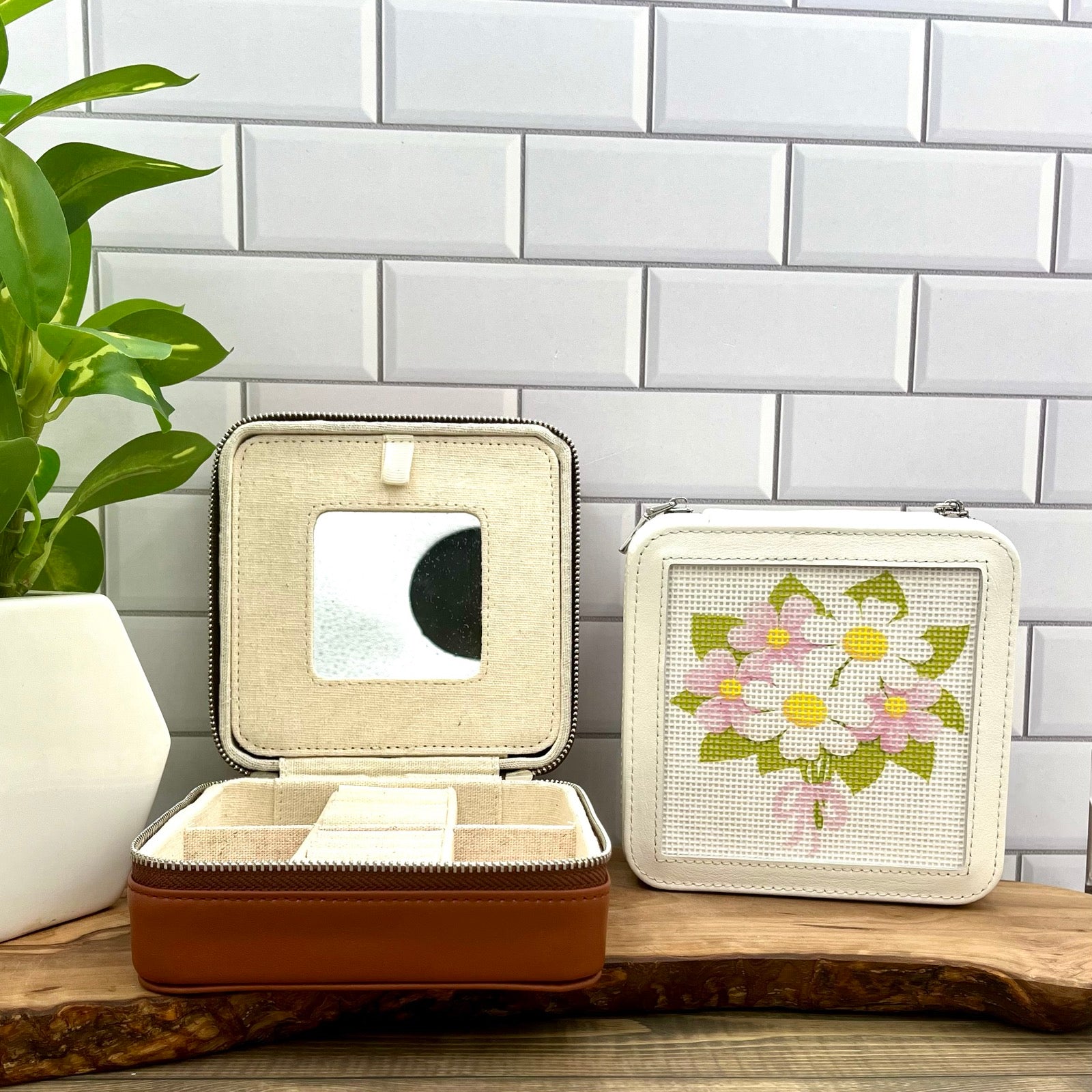 Leather Jewelry Box jewelry box Blue Poppy Designs