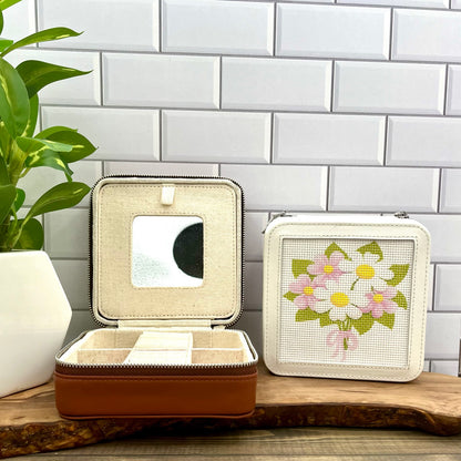 Leather Jewelry Box jewelry box Blue Poppy Designs