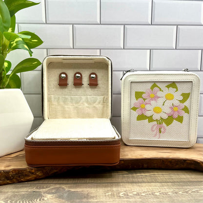 Leather Jewelry Box jewelry box Blue Poppy Designs