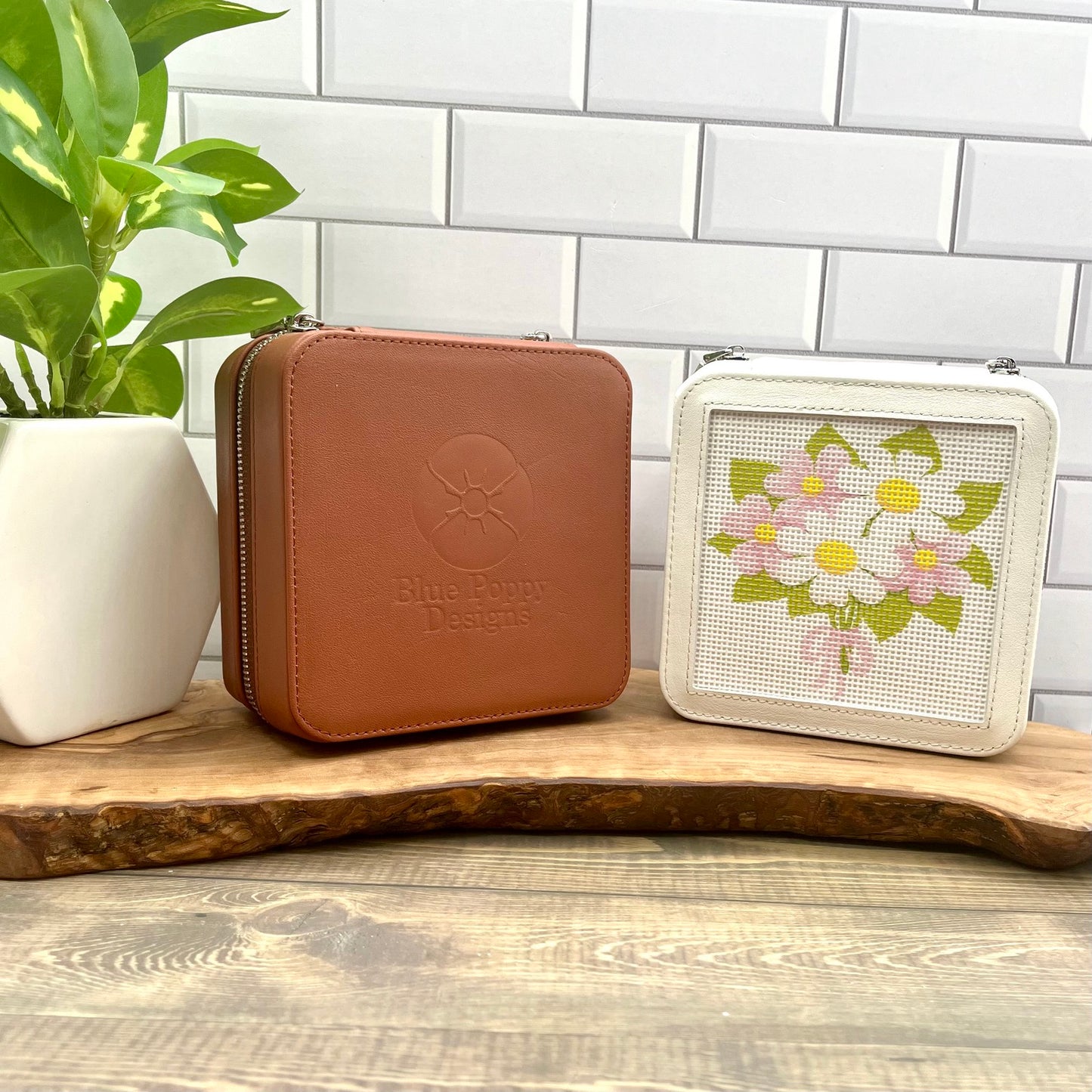 Leather Jewelry Box jewelry box Blue Poppy Designs