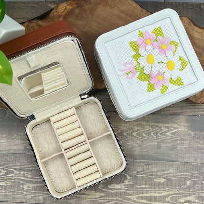 Leather Jewelry Box jewelry box Blue Poppy Designs