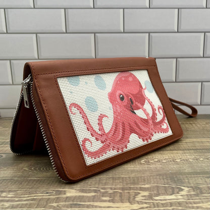 Leather Wristlet Wristlet Blue Poppy Designs