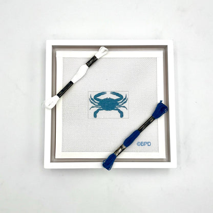 Blue Crab 3x2 Needlepoint Design