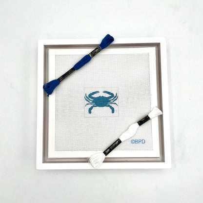 Blue Crab 2x2 Needlepoint Design