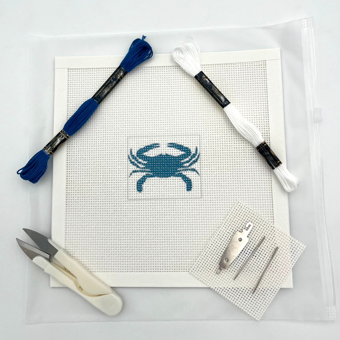Blue Crab 2x2 Needlepoint Design