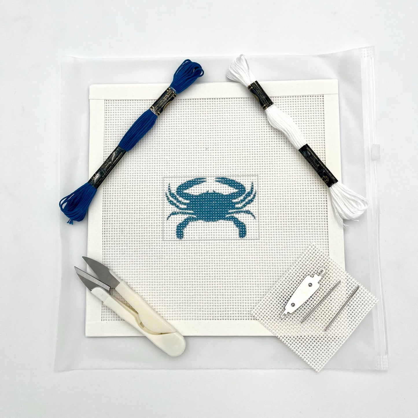 Blue Crab 3x2 Needlepoint Design