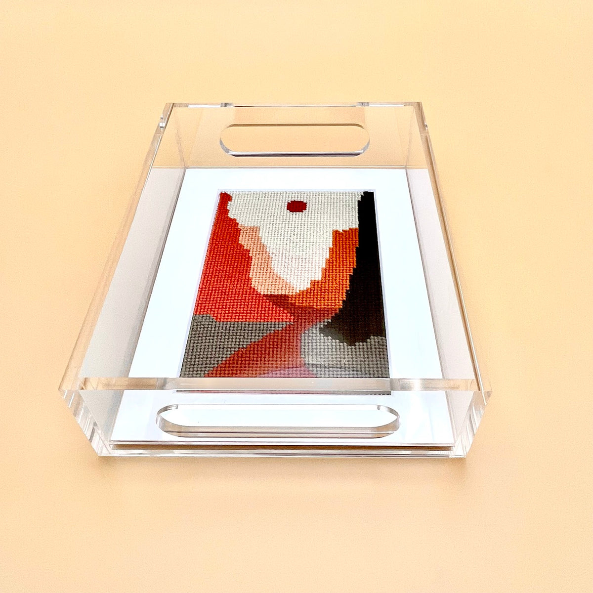 Acrylic Tray for the 6" x 4" Needlepoint kit Blue Poppy Designs