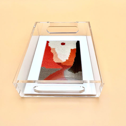 Acrylic Tray for the 6" x 4" Needlepoint kit Blue Poppy Designs