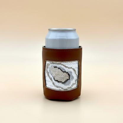 Brown Leather Coozie Koozie Blue Poppy Designs