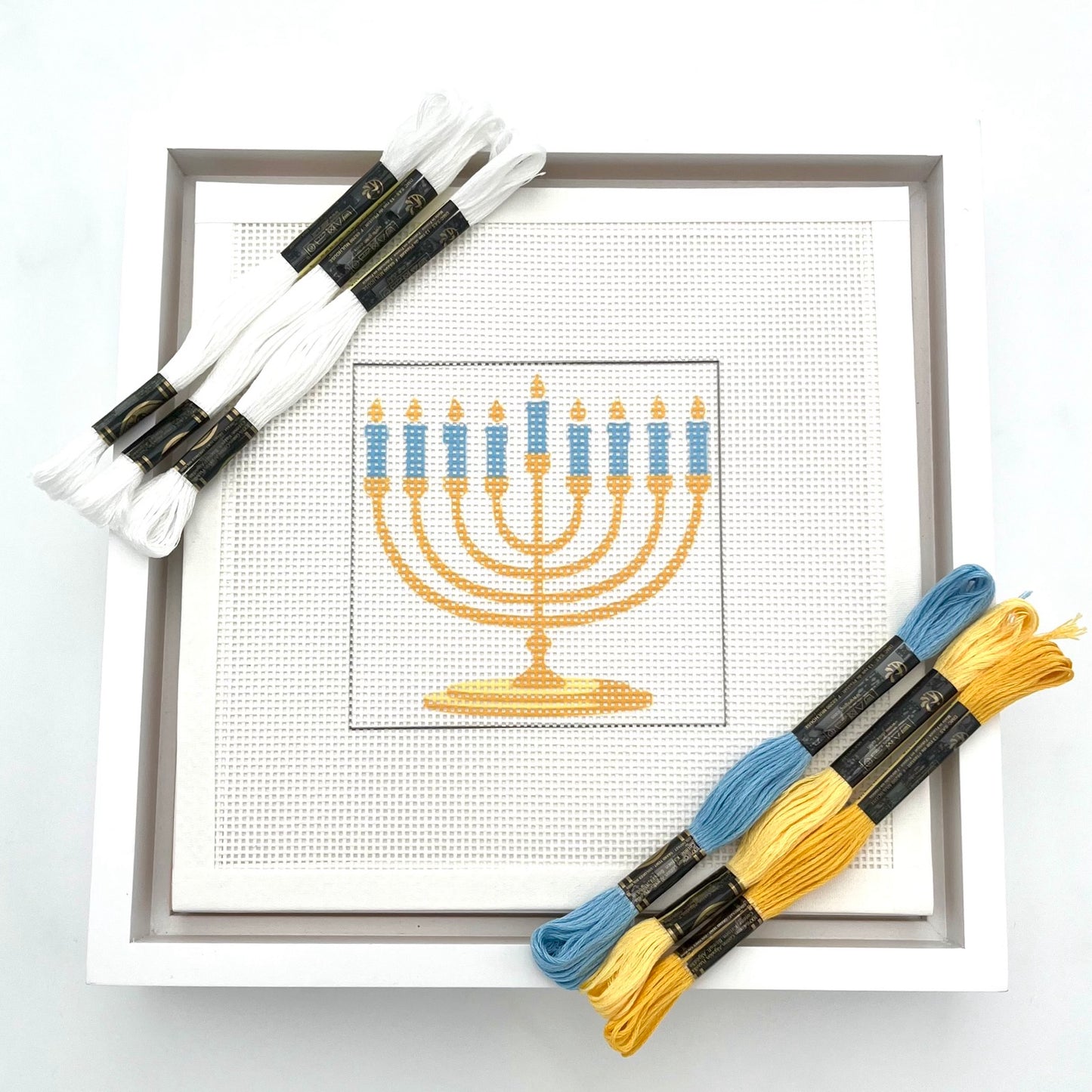 Menorah Needlepoint Design Needlepoint Kit Blue Poppy Designs