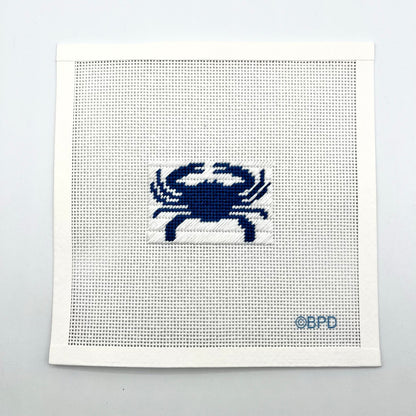 Blue Crab 3x2 Needlepoint Design Needlepoint Kit Blue Poppy Designs Canvas Only