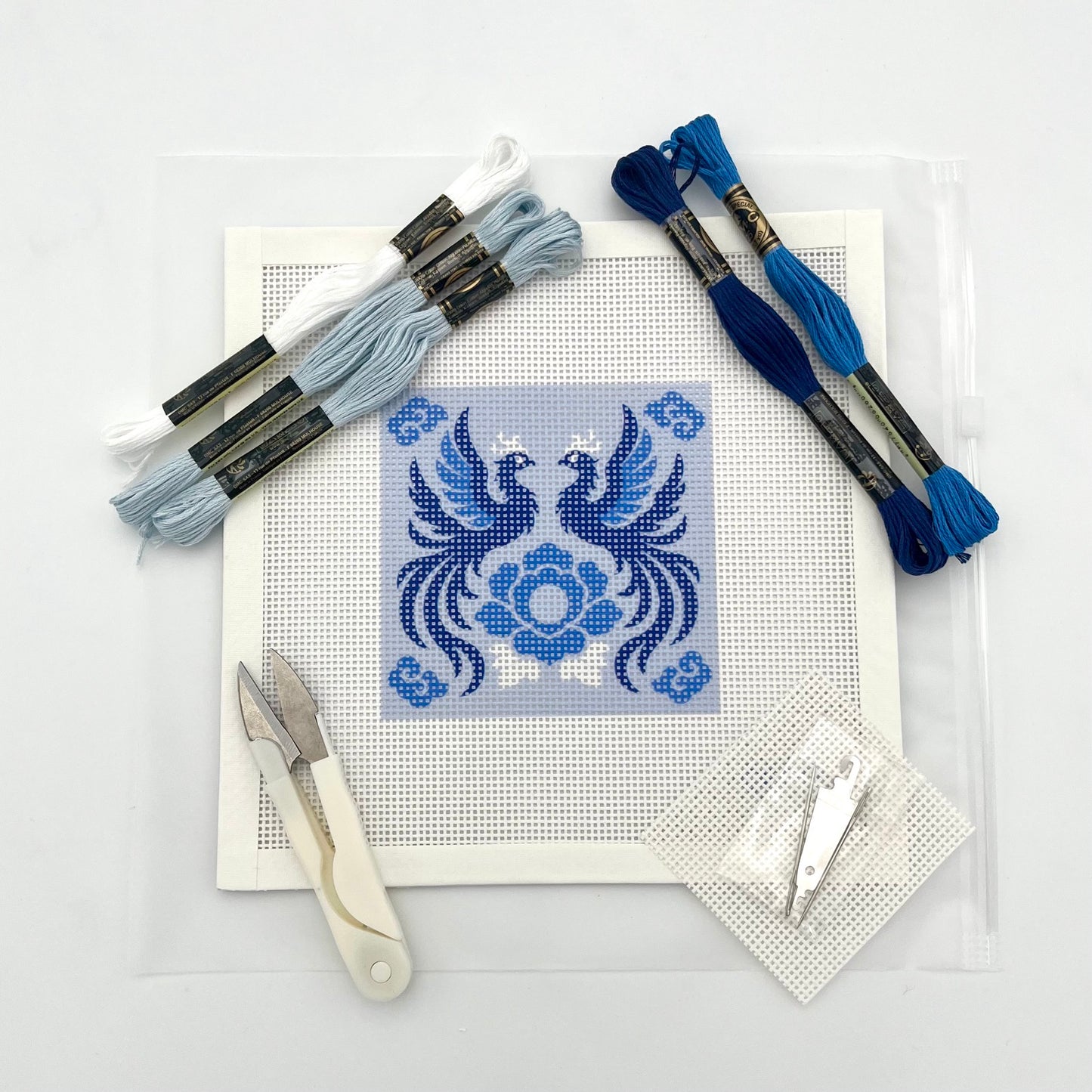 Two Phoenixes (Chinoiserie) Needlepoint Design