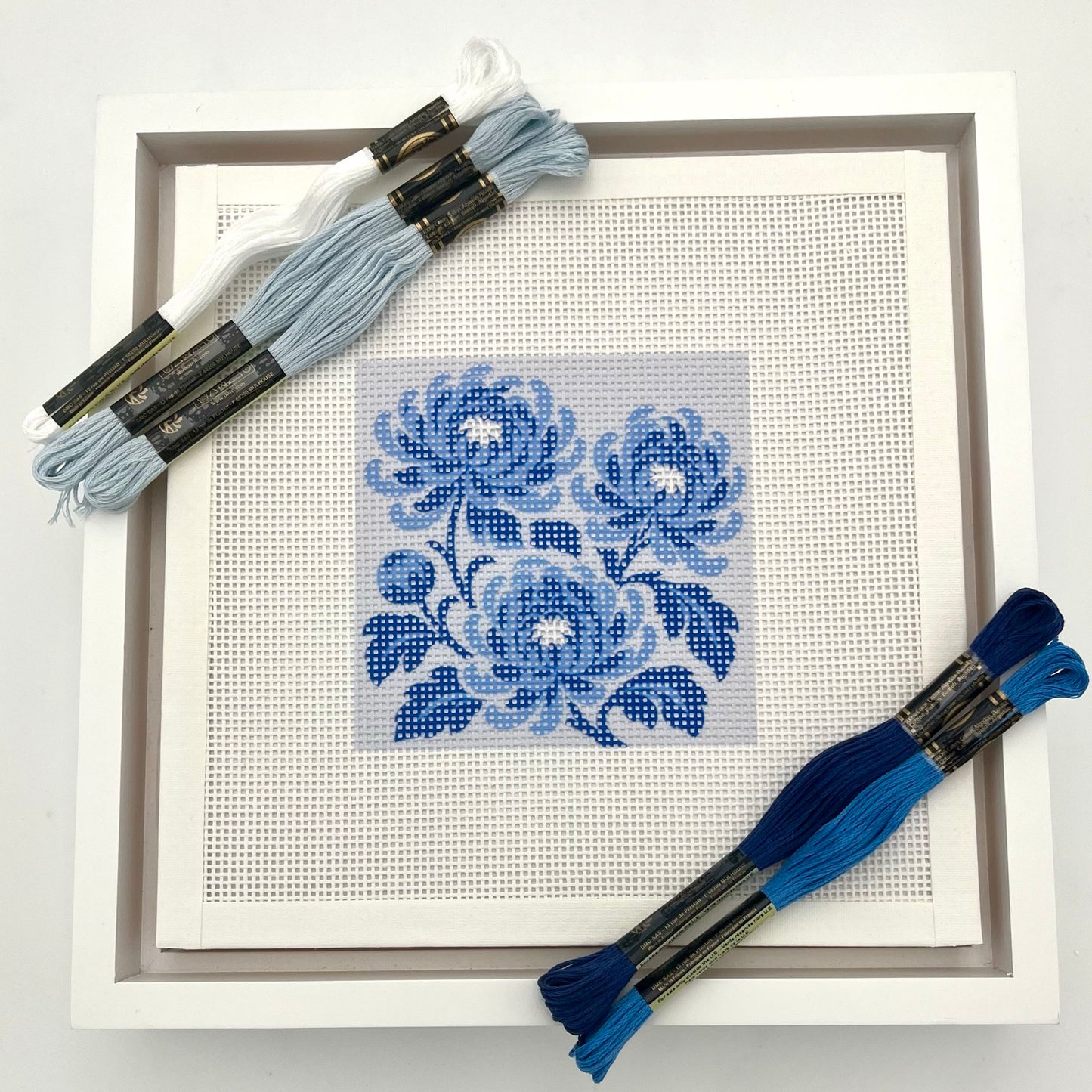 Chrysanthemum Botanical (Chinoiserie) Needlepoint Design