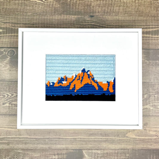 Grand Tetons National Park Needlepoint Design Needlepoint Kit Blue Poppy Designs