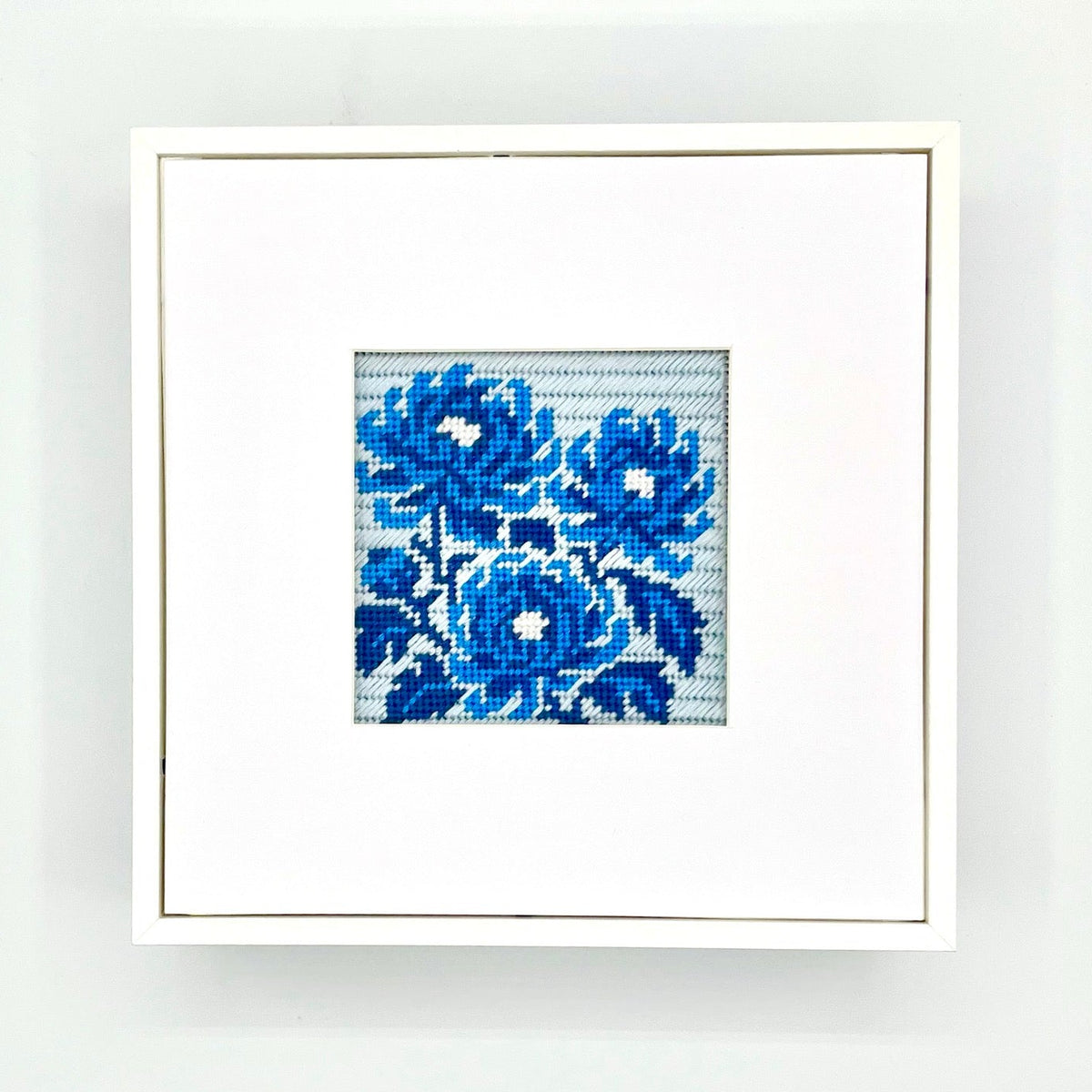 Chrysanthemum Botanical (Chinoiserie) Needlepoint Design Needlepoint Kit Blue Poppy Designs