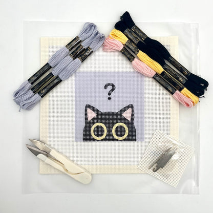 Silly Cat Needlepoint Design