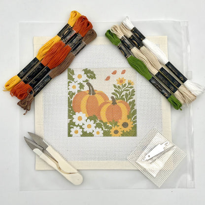 Fall Pumpkins Needlepoint Design