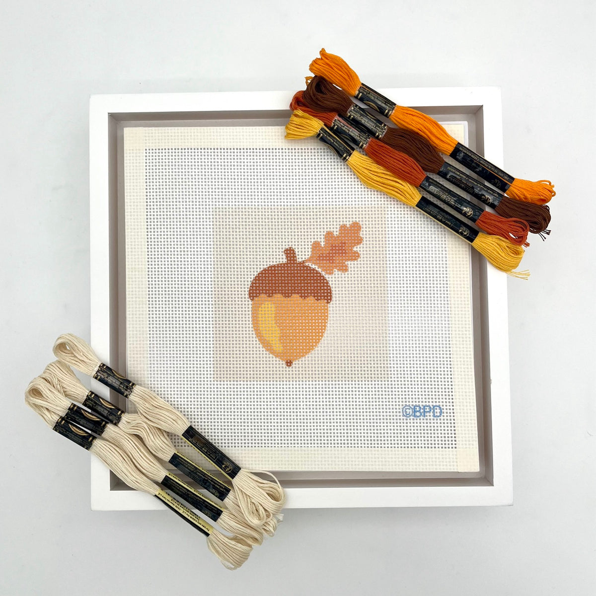 Fall Acorn Needlepoint Design