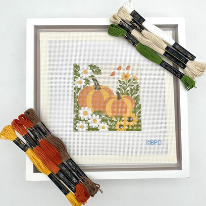 Fall Pumpkins Needlepoint Design
