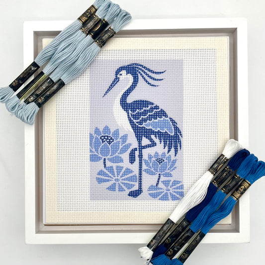 Heron (Chinoiserie) Needlepoint Design