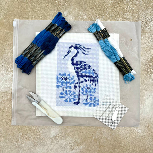 Heron (Chinoiserie) Needlepoint Design