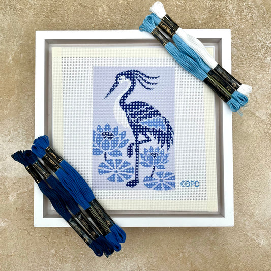 Heron (Chinoiserie) Needlepoint Design