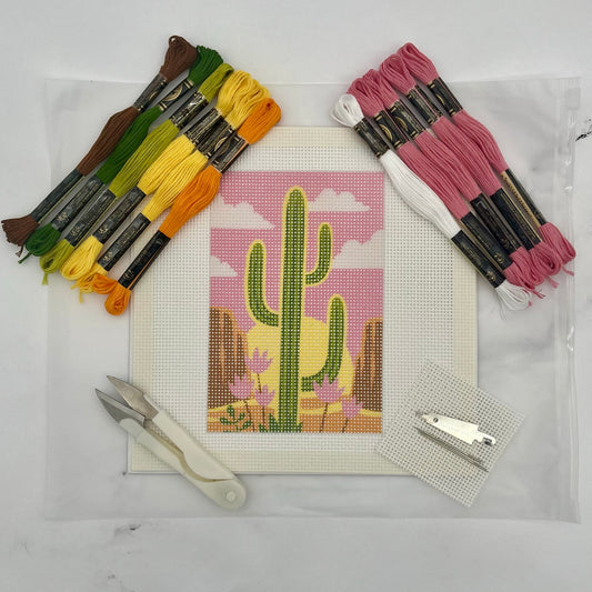 Saguaro Cactus Needlepoint Design