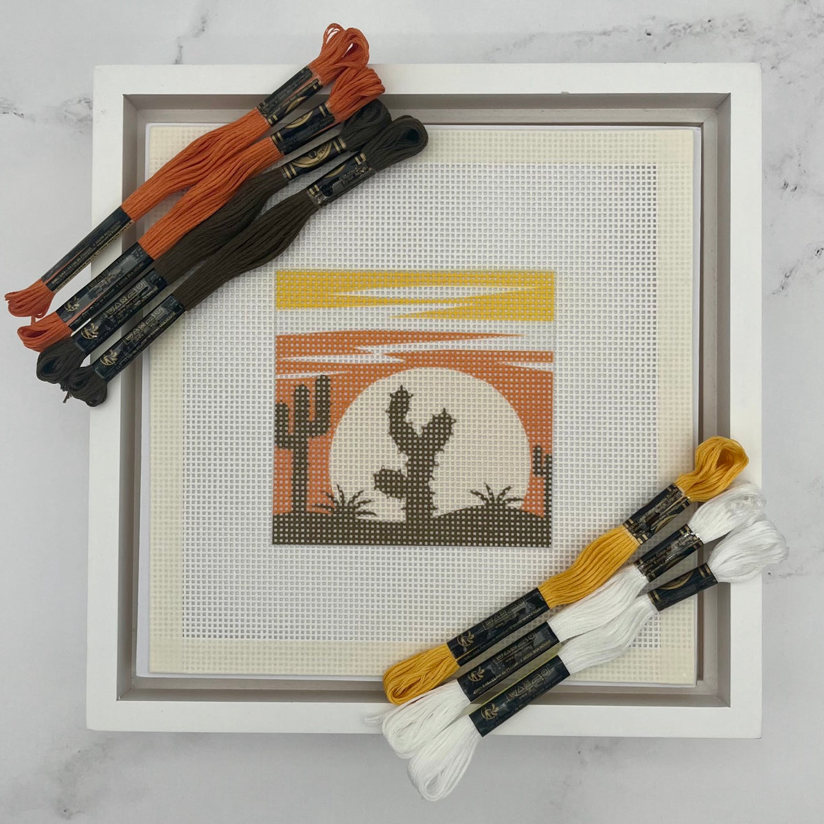 Cactus Sunset Needlepoint Design