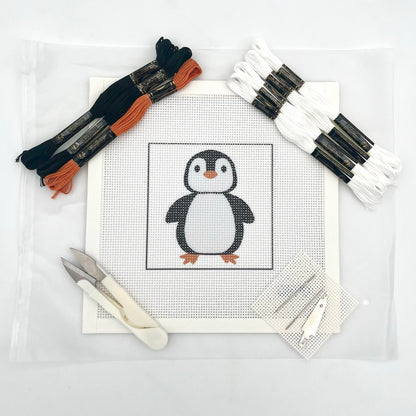 Penguin Needlepoint Design Needlepoint Kit Blue Poppy Designs