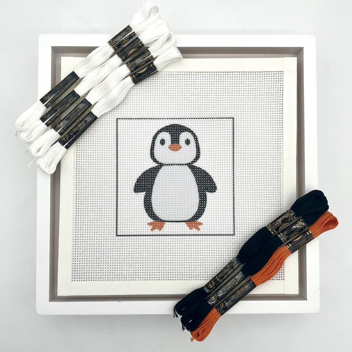 Penguin Needlepoint Design Needlepoint Kit Blue Poppy Designs