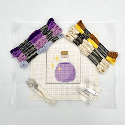 Halloween Purple Potion Needlepoint Design