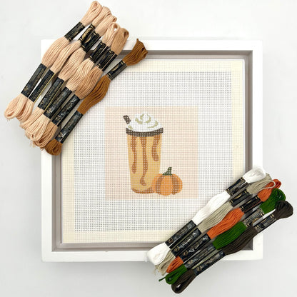 Pumpkin Spice Latte Needlepoint Design