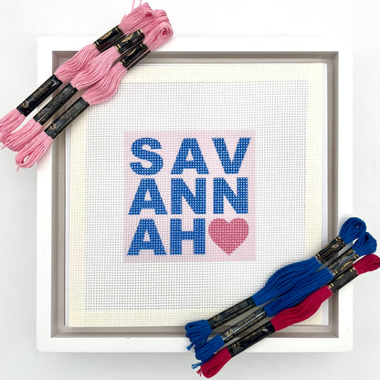 Savannah Heart Needlepoint Design